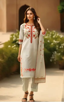 Straight Cut Salwar Kameez