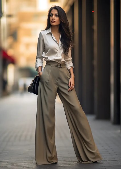 Wide-leg trousers